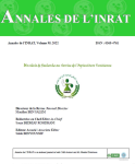 Annales de l'Institut National de la Recherche Agronomique de Tunisie = Annales de l'INRAT, vol. 95 - Janvier 2022