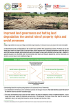Improved land governance and halting land degradation: the central role of property rights and social processes