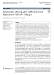 Assessment of inequality in the Common Agricultural Policy in Portugal