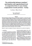 The relationship between members’ participation and organizational trust in cooperative firms: a case of dairy cooperatives in Izmir province/Turkey