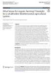 What future for organic farming? Foresight for a smallholder Mediterranean agricultural system
