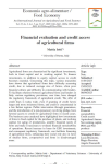 Financial evaluation and credit access of agricultural firms