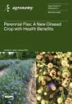 Agronomy, vol. 14, n. 1 - January 2024 - Perennial flax: a new oilseed crop with health benefits