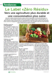 Le Label «Zéro Résidu» : vers une agriculture plus durable et une consommation plus saine