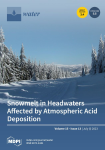 Water, vol. 15, n. 13 - July 2023 - Snowmelt in headwaters affected by atmospheric acid deposition