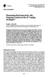 Measuring food insecurity: the frequency and severity of coping strategies