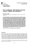 Price stabilization, liberalization and food security: conflits and resolutions ?