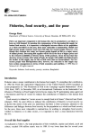 Fisheries, food security and the poor