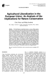 Agricultural liberalization in the European Union: An analysis of the implications for nature conservation