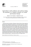 Agricultural credit problems and policies during the transition to a market economy in Central and Eastern Europe