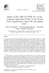 Impact of the 1996 US FAIR Act on the common agricultural policy in the World Trade Organisation context: the decoupling issue