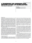 Framework for assessing food security in face of globalization: the case of Morocco