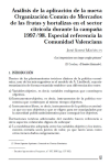 Análisis de la aplicación de la nueva Organzación común de Mercados de las frutas y hortalizas en el sector citrícola durante la campaña 1997/98. Especial referencia la Comunidad valenciana