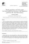 World population and food supply: can food production keep pace with population growth in the next half-century ?