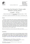 Forecasting food demand in Tunisia under alternative pricing policies