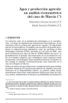 Agua y produccíon agrícola: un análisis econométrico del caso de Murcia