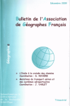 Bulletin de l'association de géographes français : Géographies