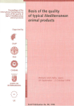 Basis of the quality of typical Mediterranean animal products: Proceedings