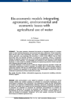 Bio-economic models integrating agronomic, environmental and economic issues with agricultural use of water