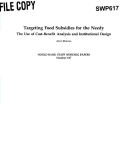 Targeting food subsidies for the needy: The use of cost-benefit analysis and institutional design