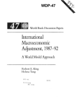 International macroeconomic adjustment, 1987-92: a world model approach