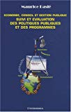 Economie, conseil et gestion publique : suivi et évaluation des politiques publiques et des programmes