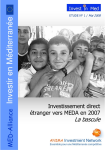 Investissement direct étranger vers MEDA en 2007 : la bascule