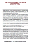 Volet socio-économique de la surveillance environnementale : lexpérience du Mali