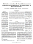 Modélisation économique de limpact des changements climatiques sur les ressources en eau