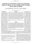 Dynamique de recomposition sociale dans lagriculture irriguée en Algérie