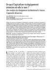 De quoi lagriculture écologiquement intensive est-elle le nom ? Une analyse du changement institutionnel à travers lapproche discursive