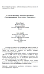 La performance des structures tunisiennes daccompagnement des créateurs dentreprises
