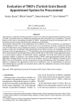 Evaluation of TMOs (Turkish Grain Board) appointment system for procurement