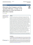 Alternative food shoppers and the quantity dilemma: a study on the determinants of their purchases at alternative markets