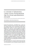 La contrainte et lalimentation comme vecteurs dautonomisation dans des réseaux agroalimentaires alternatifs