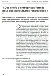 « Des chefs dentreprises formés pour des agricultures renouvelées »