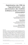 Digitalisation des PME de lagroalimentaire : vers une évolution des modèles daffaires et des processus dinnovation