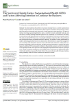 The survival of family farms: socioemotional wealth (SEW) and factors affecting intention to continue the business