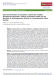 Sécurité alimentaire et durabilité urbaine des modèles alimentaires alternatifs : analyse multicritère basée sur les objectifs de développement durable et laménagement urbain durable