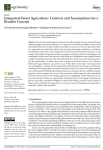 Integrated-smart agriculture: contexts and assumptions for a broader concept