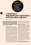 Agriculture 2040 - Quel avenir pour lagriculture en France dans vingt ans ?