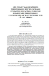 Les projets alimentaires territoriaux : entre cadrage et limites de laction publique alimentaire territoriale. Le cas de lélaboration du PAT sur lîle dOléron