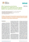 De lanimal au territoire, regards sur lefficience de lazote dans les systèmes bovins laitiers