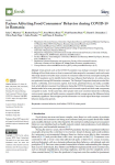 Factors affecting food consumers behavior during COVID-19 in Romania