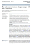 The socio-economic issues of agroecology: a scoping review