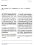 Agricultural water management for rural development