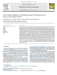 Causal analysis methods for estimating the impact of drought and cold events on crop yields in France