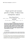 Export growth and economic growth in Turkey: evidence from cointegration analysis