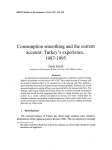 Consumption smoothing and the current account: Turkey's experience, 1987-1995