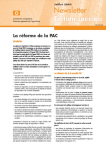 La réforme de la PAC
